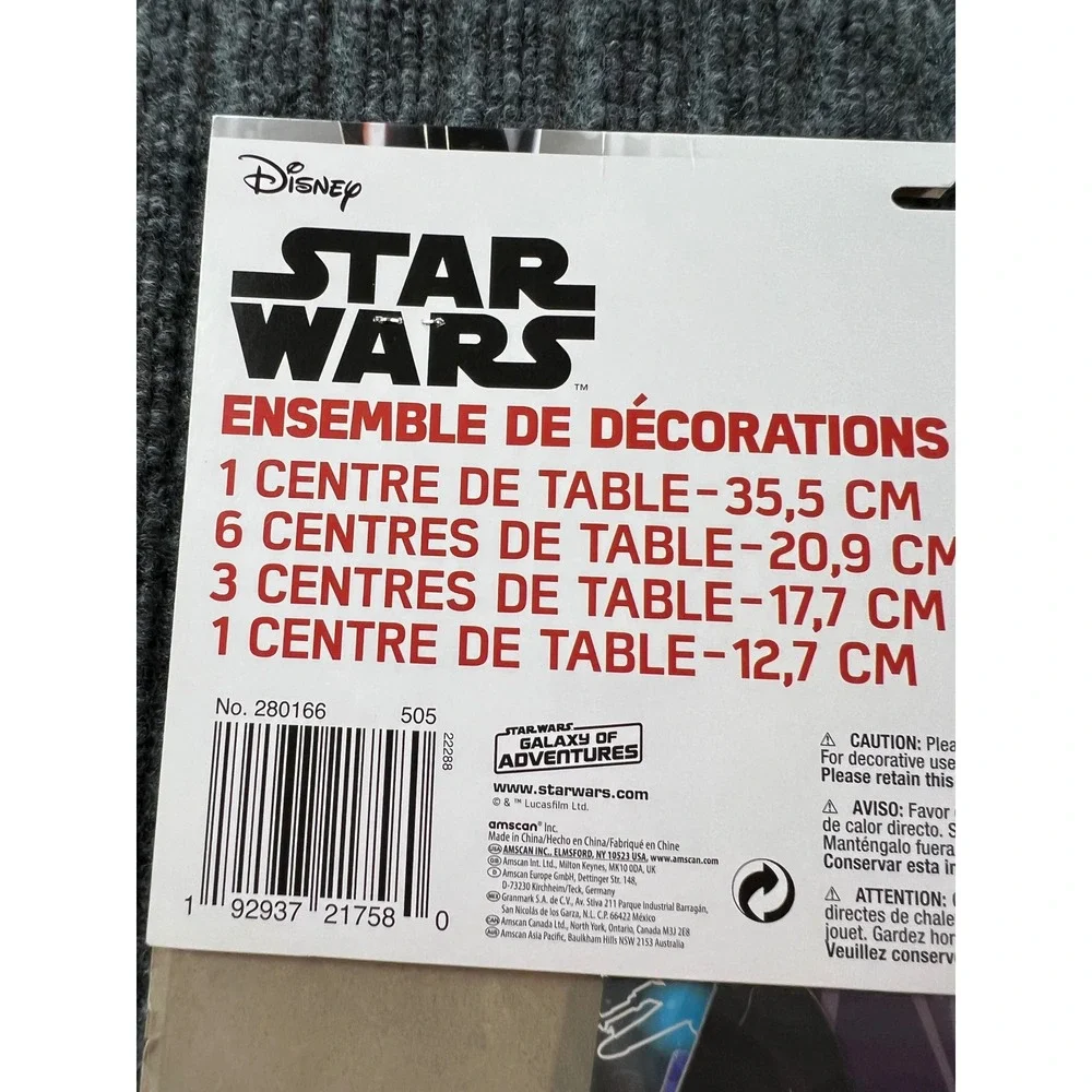 STAR WARS Table Decorating Kit Kids Birthday Party Blue Galaxy of Adventures